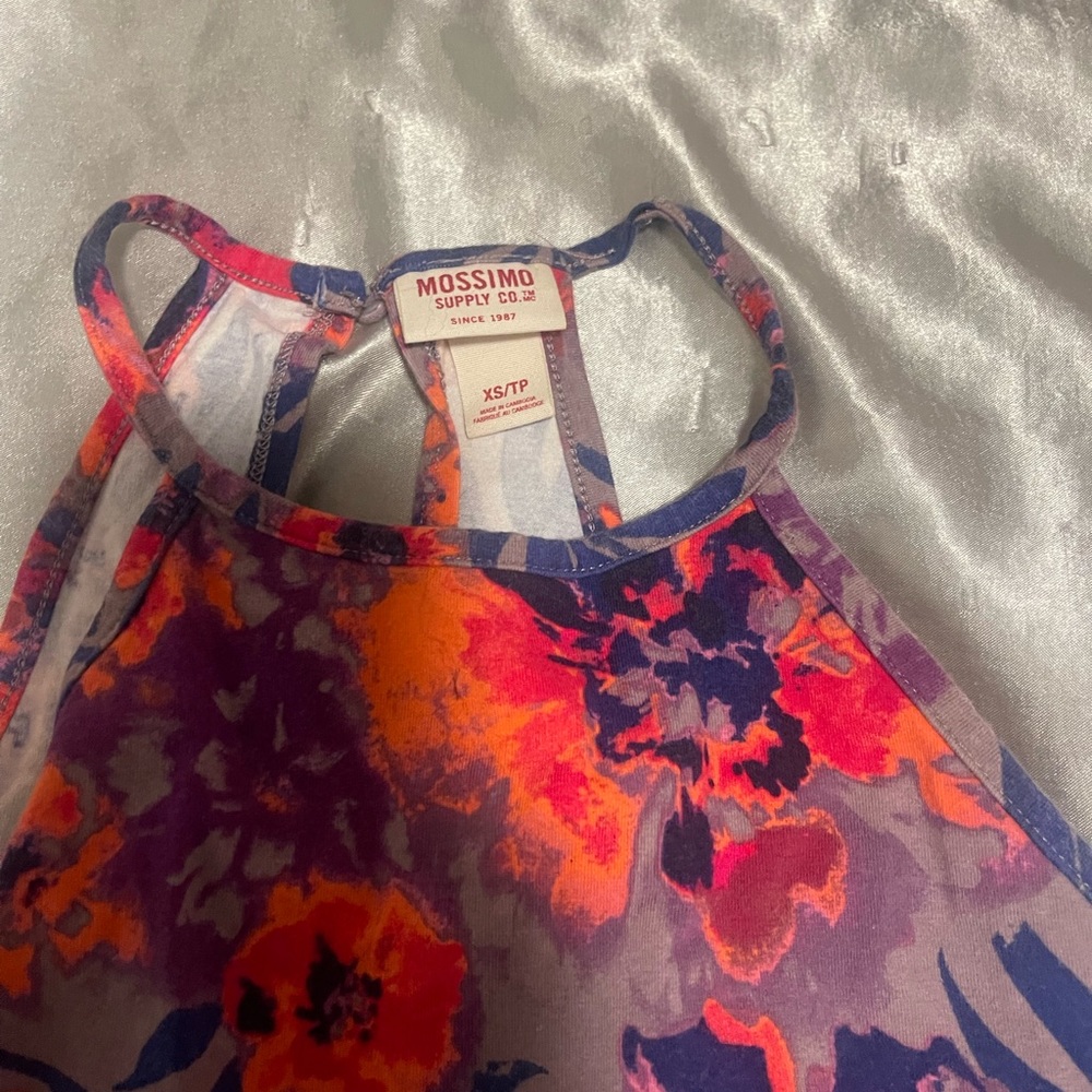 Multicolor halter top dress